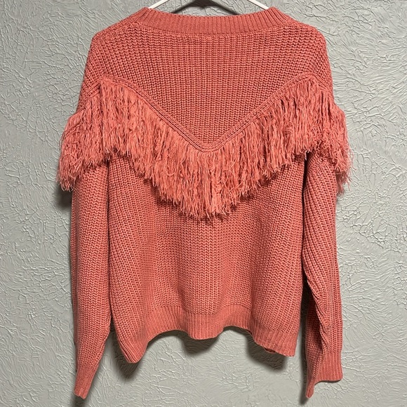 Knit Fringe Sweater Oversized XL - Picture 6 of 7
